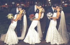 3 gemelle si sposano lo stesso giorno, come riconoscerle? (FOTO)