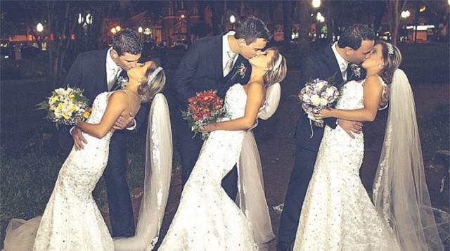3 gemelle si sposano lo stesso giorno, come riconoscerle? (FOTO)