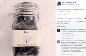 Kim Kardashian mangia la placenta e fa discutere (FOTO)