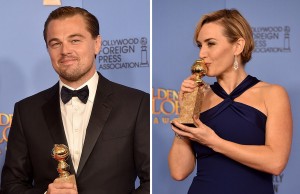 Golden Globes, Kate Winslet e Leonardo DiCaprio sempre più uniti (FOTO)
