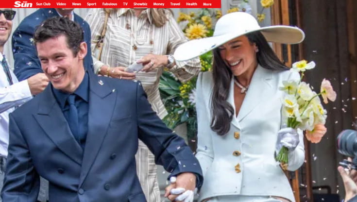 Dua Lipa e Callum Turner nozze segrete e festa da sogno a Palermo